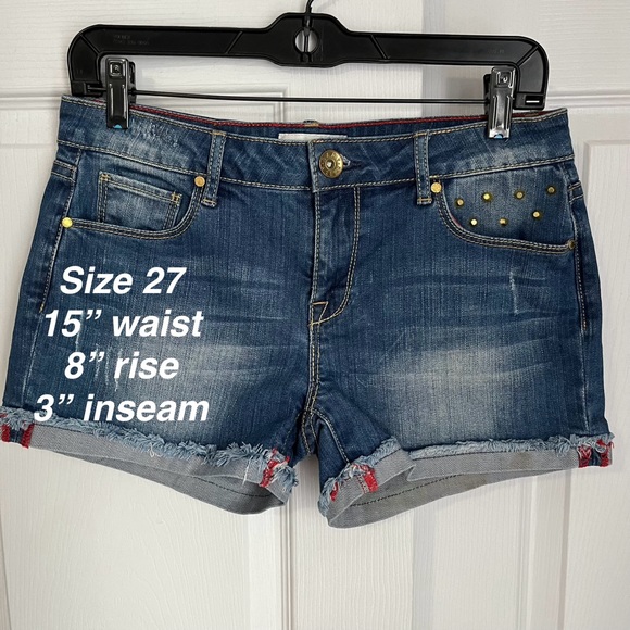 LADY DUTCH GOLD STUDDED JEAN SHORTS - Picture 11 of 11